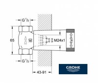 GROHE EMPOTRABLE LLAVE DE PASO